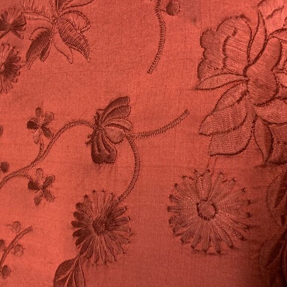 Maria Mateus Angola African Print Red Embroidered Envelope Clutch Purse 14" - Picture 7 of 13